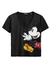 Desigual T-Shirt Mickey Joker 25SWTKAG Czarny Regular Fit. Kolor: czarny. Materiał: bawełna #6