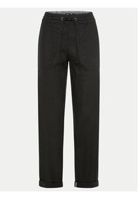 Olsen Spodnie materiałowe 14002162 Czarny Regular Fit. Kolor: czarny. Materiał: len