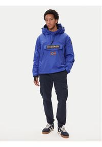 Napapijri Kurtka anorak Rainforest Next NP0A4IB9 Niebieski Regular Fit. Kolor: niebieski. Materiał: syntetyk