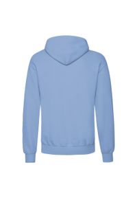 FRUIT OF THE LOOM - Męska Klasyczna Bluza Z Kapturem. Typ kołnierza: kaptur. Kolor: niebieski