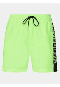 Calvin Klein Swimwear Szorty kąpielowe KM0KM00991 Zielony Regular Fit. Kolor: zielony. Materiał: syntetyk #3