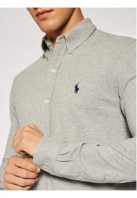 Polo Ralph Lauren Koszula 710654408 Szary Regular Fit. Typ kołnierza: polo. Kolor: szary. Materiał: bawełna