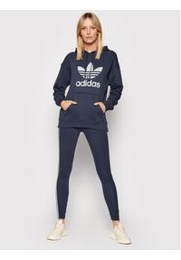 Adidas - adidas Bluza adicolor Trefoil HE6951 Granatowy Regular Fit. Kolor: niebieski. Materiał: bawełna #2