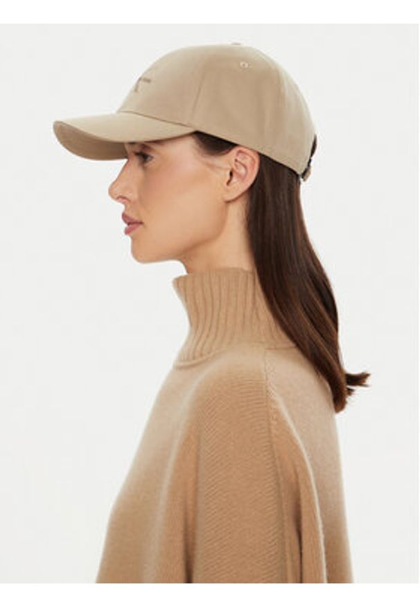 Calvin Klein Czapka z daszkiem Mono Logo Embro K60K612317 Beżowy. Kolor: beżowy. Materiał: materiał, bawełna