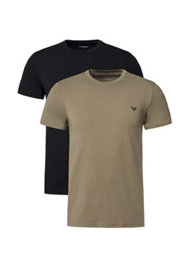 Emporio Armani Underwear Komplet 2 t-shirtów EM000391 AF10776 MC064 Kolorowy Regular Fit. Materiał: bawełna. Wzór: kolorowy