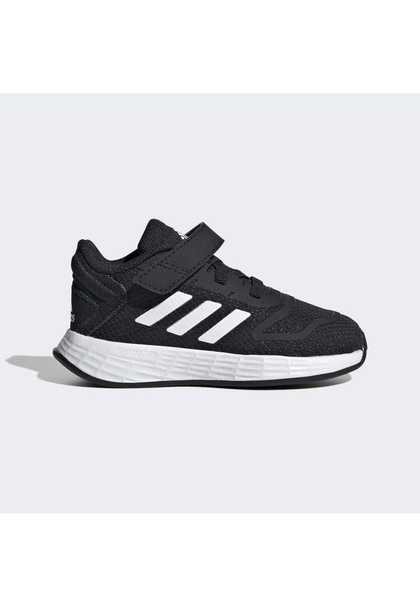 Buty do biegania Dziecko Adidas Duramo 10 czarny. Kolor: czarny, biały, wielokolorowy. Sport: bieganie