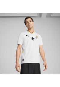 Puma - Męska koszulka domowa Ghana 2025 PUMA White Pelé Yellow. Kolor: wielokolorowy, biały, żółty