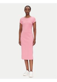 BOSS Sukienka codzienna 50536979 Różowy Regular Fit. Okazja: na co dzień. Kolor: różowy. Materiał: bawełna. Typ sukienki: proste. Styl: casual