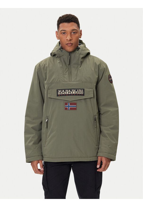 Napapijri Kurtka anorak Rainforest Pocket 2 NP0A4GMD Zielony Regular Fit. Kolor: zielony. Materiał: syntetyk