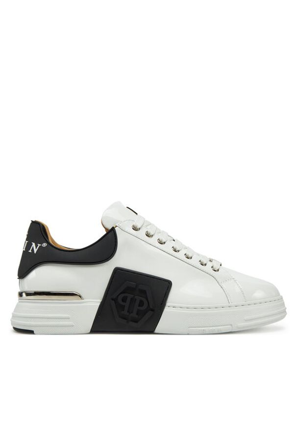 Philipp Plein - PHILIPP PLEIN Sneakersy SAES USC0667 PLE010 Biały. Kolor: biały. Materiał: skóra