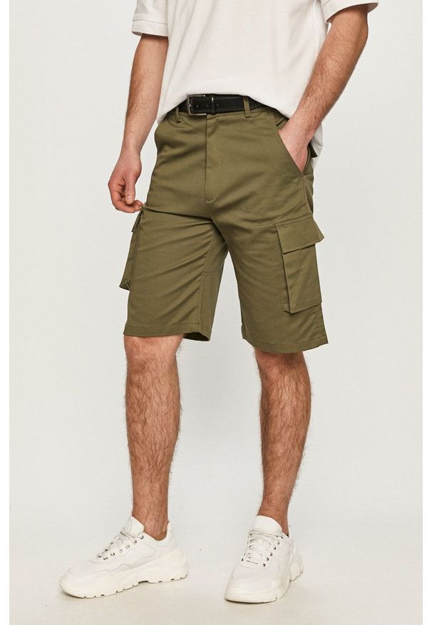 CATerpillar - Caterpillar - Szorty. Okazja: na co dzień. Kolor: zielony. Styl: casual