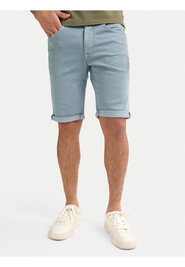 Petrol Industries Szorty jeansowe M-ROS-SHO005 Błękitny Slim Fit. Kolor: niebieski. Materiał: bawełna
