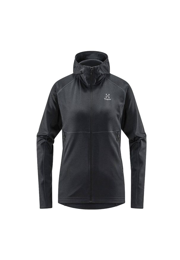 Bluza trekkingowa damska Haglöfs Skuta Hood. Kolor: czarny. Styl: sportowy. Sport: turystyka piesza