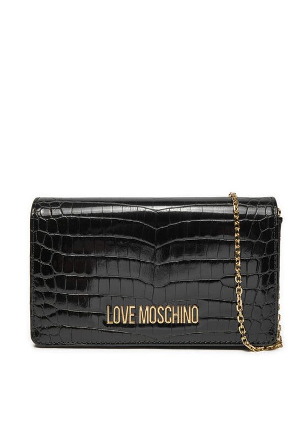 Love Moschino - LOVE MOSCHINO Torebka JC4079PP0LKJ0000 Czarny. Kolor: czarny. Materiał: skórzane