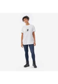 FORCLAZ - Legginsy trekkingowe damskie Forclaz MT900. Kolor: niebieski. Materiał: elastan, poliamid, bawełna, materiał, poliester