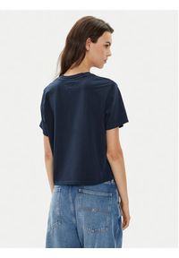 Tommy Jeans T-Shirt Flag DW0DW18629 Granatowy Boxy Fit. Kolor: niebieski. Materiał: bawełna
