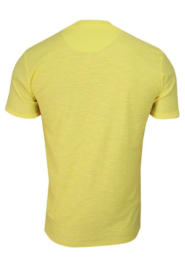 Żółty Bawełniany T-Shirt Męski Bez Nadruku -Brave Soul- Koszulka, Krótki Rękaw, Basic, Melanżowy. Okazja: na co dzień. Kolor: złoty, wielokolorowy, żółty. Materiał: bawełna. Długość rękawa: krótki rękaw. Długość: krótkie. Wzór: melanż. Sezon: wiosna, lato. Styl: casual