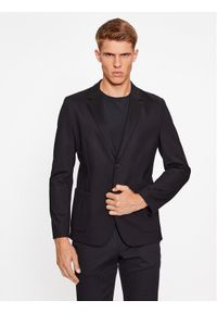 Hugo Marynarka Hagalto233J 50500194 Czarny Slim Fit. Kolor: czarny. Materiał: syntetyk, wiskoza