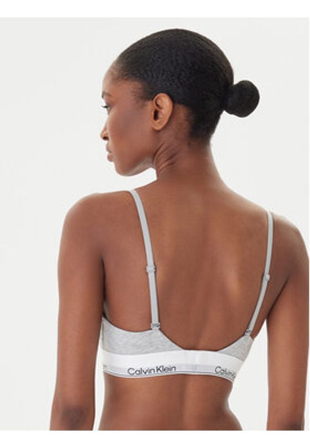 Calvin Klein Underwear Biustonosz braletka LV00QF8498 Szary. Kolor: szary. Materiał: bawełna