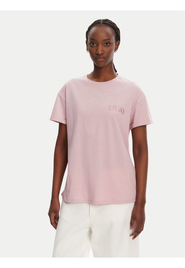 Liu Jo T-Shirt WA5144 JS923 M9621 Różowy Regular Fit. Kolor: różowy. Materiał: bawełna