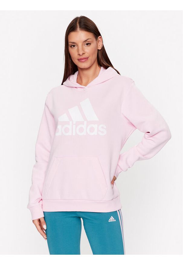 Adidas - adidas Bluza IM0258 Różowy Loose Fit. Kolor: różowy. Materiał: bawełna