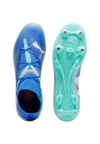 Buty piłkarskie Puma Future 7 Pro MxSG 107925 01 niebieskie. Kolor: niebieski. Materiał: dzianina, materiał. Szerokość cholewki: normalna. Sport: piłka nożna