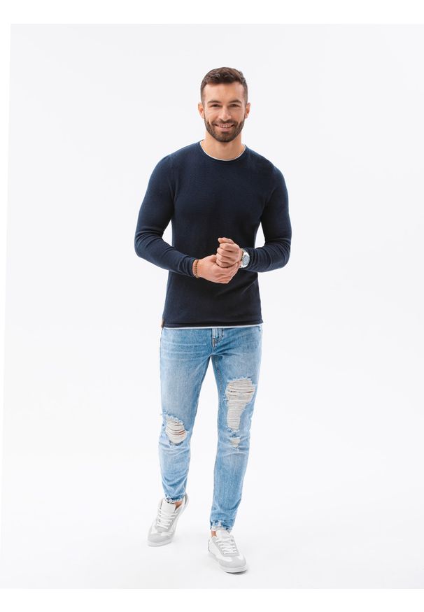 Niebieski sweter Ombre Clothing na co dzień, klasyczny