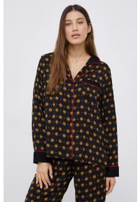DKNY - Dkny Piżama YI2922486 damska kolor czarny. Kolor: czarny. Materiał: tkanina #7