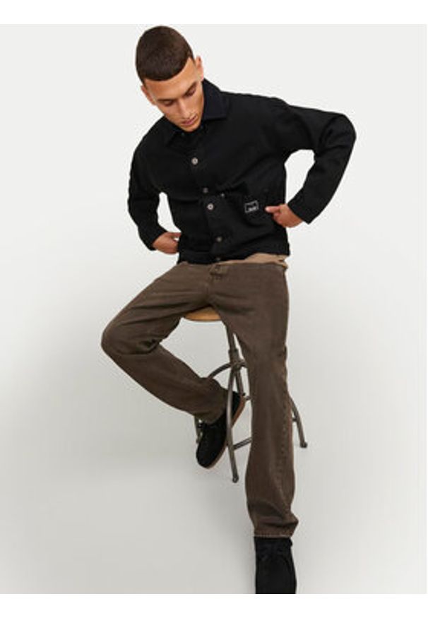 Jack & Jones Jeansy Chris 12246401 Brązowy Relaxed Fit. Kolor: brązowy