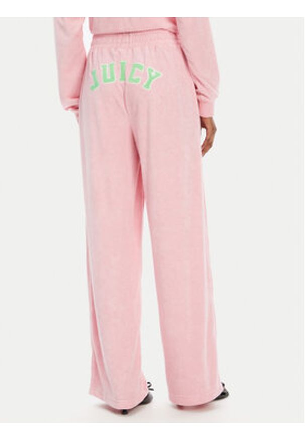 Juicy Couture Spodnie dresowe Regan JCWBJ125335 Różowy Wide Leg. Kolor: różowy. Materiał: bawełna