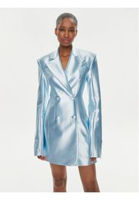 ROTATE Sukienka koktajlowa Shiny 1122181785 Niebieski Regular Fit. Kolor: niebieski. Materiał: syntetyk. Styl: wizytowy #1