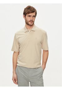 Jack & Jones - Jack&Jones Polo Crodney 12251180 Beżowy Regular Fit. Typ kołnierza: polo. Kolor: beżowy. Materiał: syntetyk #1