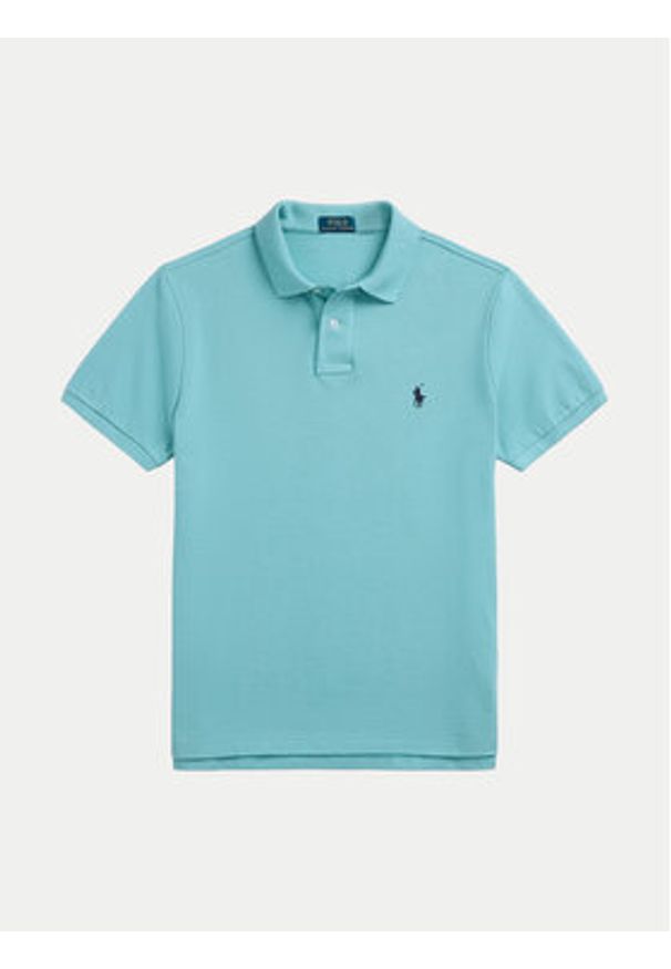 Polo Ralph Lauren Polo 710536856439 Błękitny Slim Fit. Typ kołnierza: polo. Kolor: niebieski. Materiał: bawełna