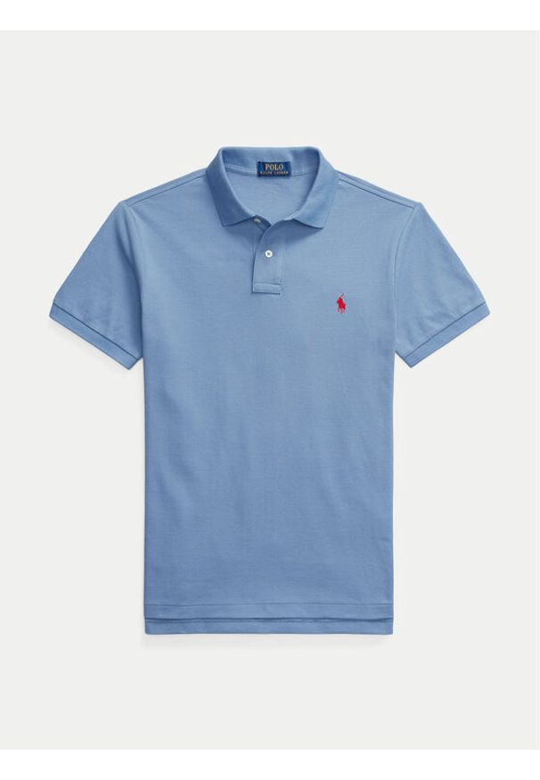 Polo Ralph Lauren Polo 710536856444 Błękitny Slim Fit. Typ kołnierza: polo. Kolor: niebieski. Materiał: bawełna