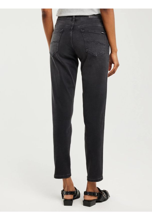Big-Star - Jeansy damskie ciemnoszare Maggie 992. Okazja: na co dzień. Kolor: szary. Sezon: jesień. Styl: casual