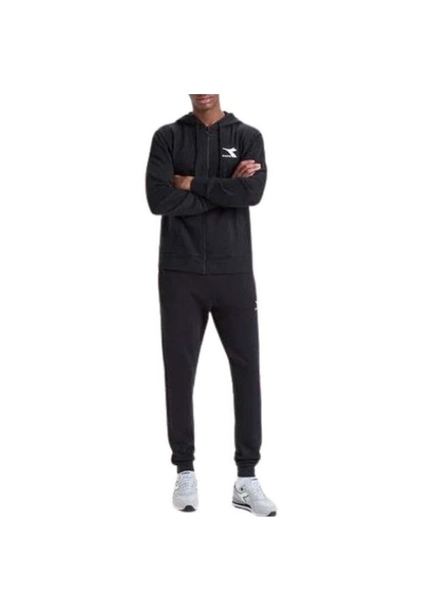 Dres Diadora Tracksuit Hd Fz Core, Mężczyźni. Kolor: czarny. Materiał: dresówka
