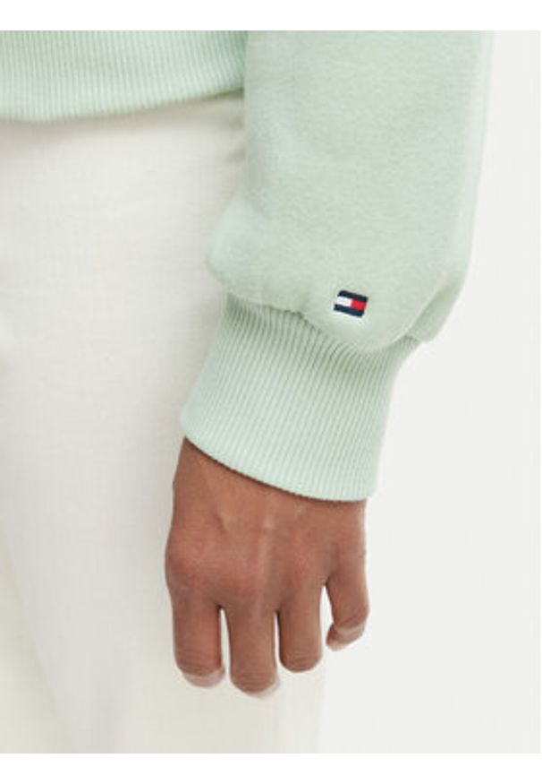 TOMMY HILFIGER - Tommy Hilfiger Bluza WW0WW47831 Zielony Regular Fit. Kolor: zielony. Materiał: bawełna