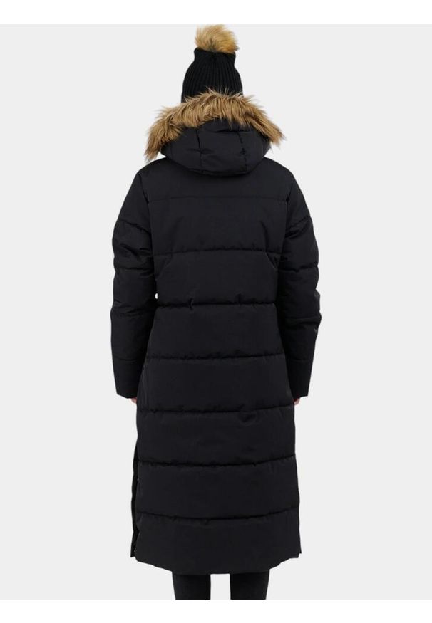 FUNDANGO - Płaszcz Zimowy Damski Fundango Meganne. Kolor: czarny. Materiał: puch. Sezon: zima. Sport: turystyka piesza