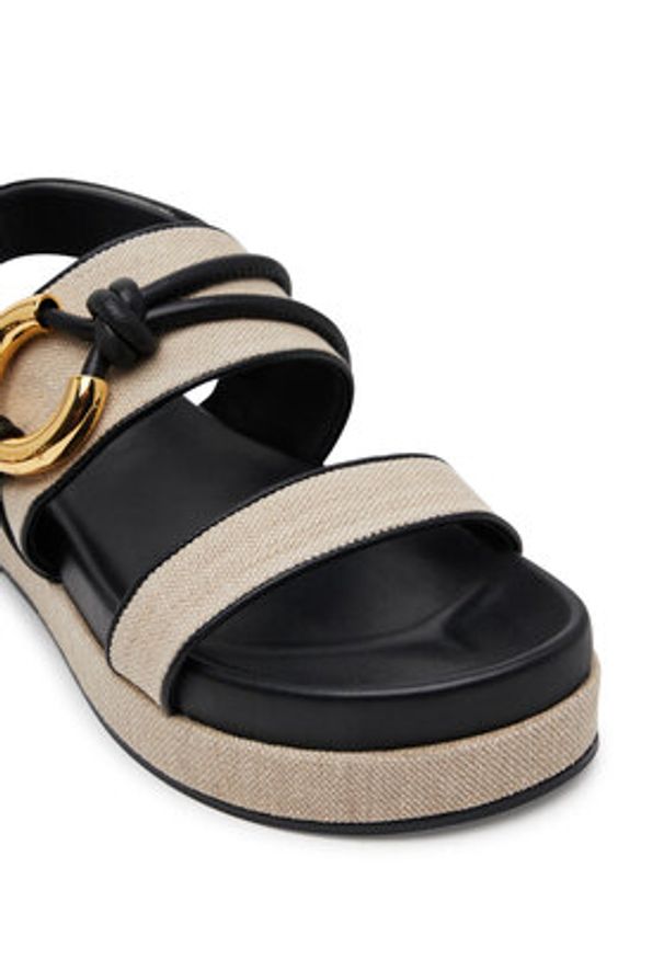 Coccinelle Sandały E4 SGI 18 01 01 Beżowy. Kolor: beżowy. Materiał: materiał