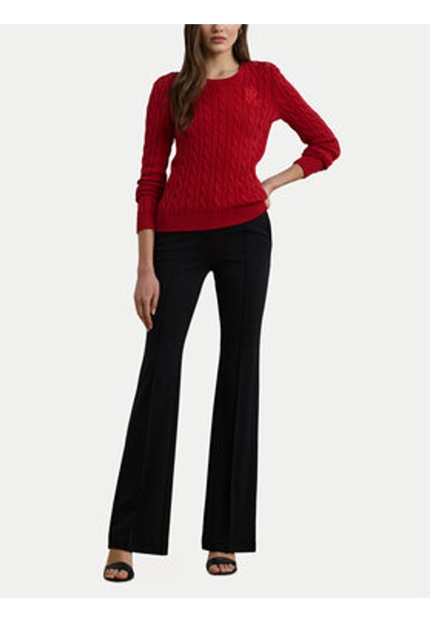 Lauren Ralph Lauren - LAUREN RALPH LAUREN Sweter 200932223009 Czerwony Slim Fit. Kolor: czerwony. Materiał: bawełna