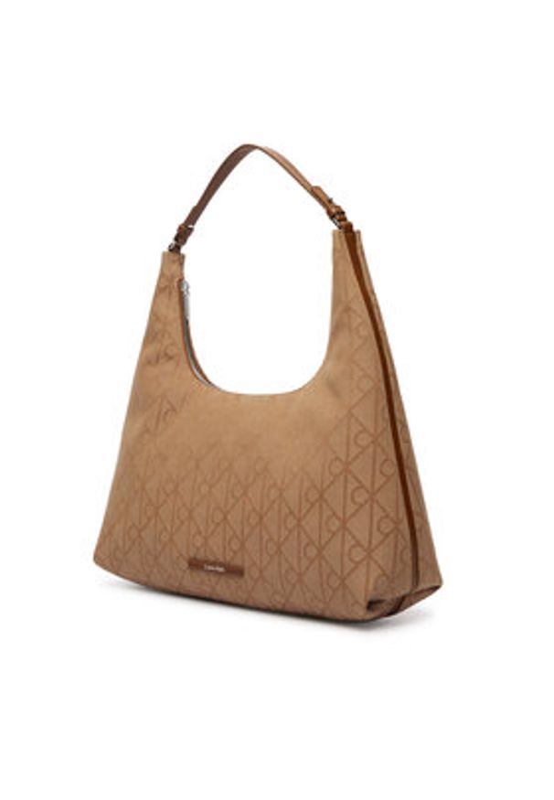 Calvin Klein Torebka Emblem Jacquard LV04F3635G Brązowy. Kolor: brązowy