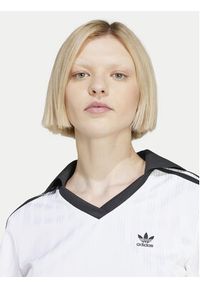 Adidas - adidas T-Shirt adicolor Football Jacquard JD2608 Biały Slim Fit. Kolor: biały. Materiał: syntetyk #5