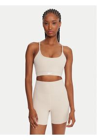 Reebok Biustonosz sportowy Reebok X Ewa Chodakowska RK25312CCW Beżowy. Kolor: beżowy. Materiał: syntetyk #3