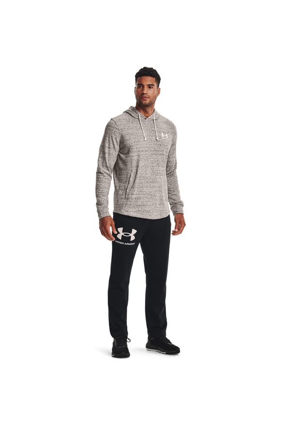 Under Armour - Bluza męska z kapturem UNDER ARMOUR UA RIVAL TERRY LC HD. Typ kołnierza: kaptur. Kolor: szary. Sport: turystyka piesza