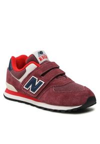 New Balance Sneakersy PV574NX1 Bordowy. Kolor: czerwony. Materiał: zamsz, skóra. Model: New Balance 574 #5