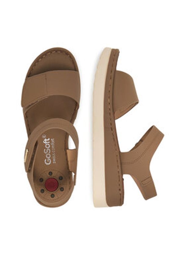 Go Soft Sandały LA3J9111-L8 Beżowy. Kolor: beżowy. Materiał: syntetyk, materiał