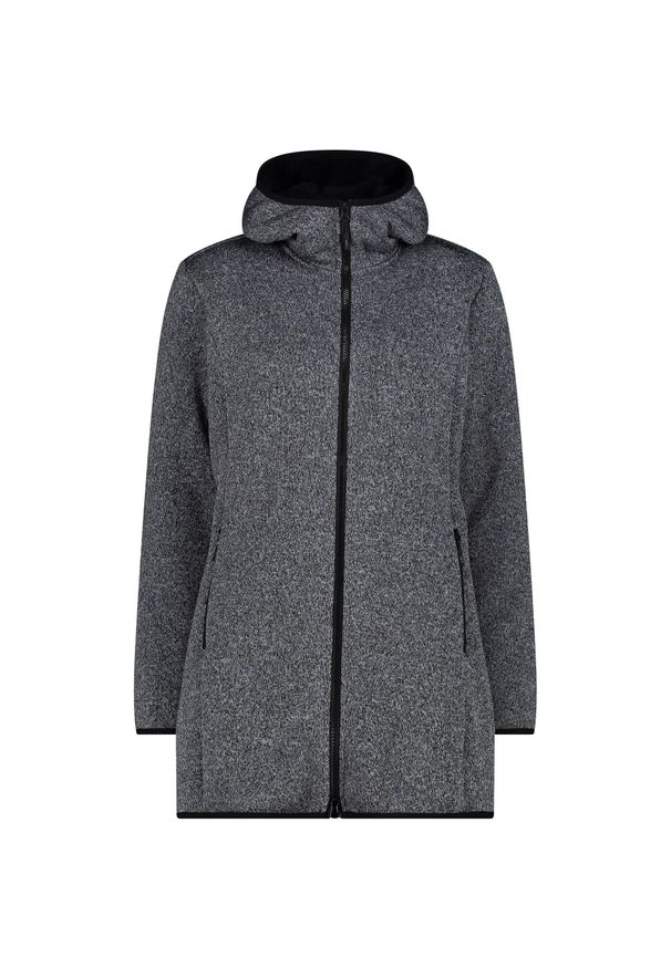 Płaszcz damski turystyczne CMP 34H2556. Kolor: czarny. Materiał: polar