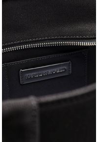 Karl Lagerfeld - KARL LAGERFELD Czarna bawełniana shopperka damska. Kolor: czarny. Styl: elegancki, casual