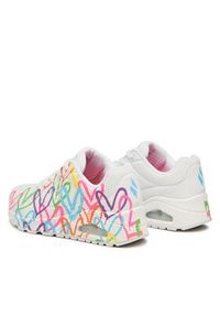 skechers - Skechers Sneakersy Uno Highlight Love 177981/WMLT Biały. Kolor: biały. Materiał: skóra #5