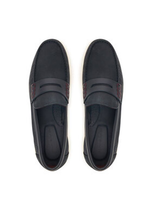 TOMMY HILFIGER - Tommy Hilfiger Mokasyny Mix FM0FM05785 Granatowy. Kolor: niebieski. Materiał: skóra, nubuk